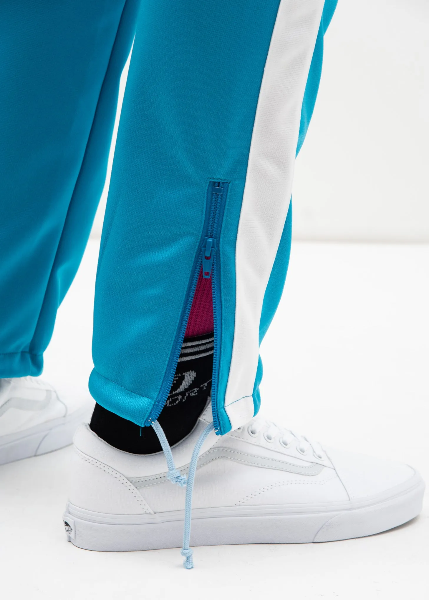 Light Blue Chaos Embroidery Track Pants