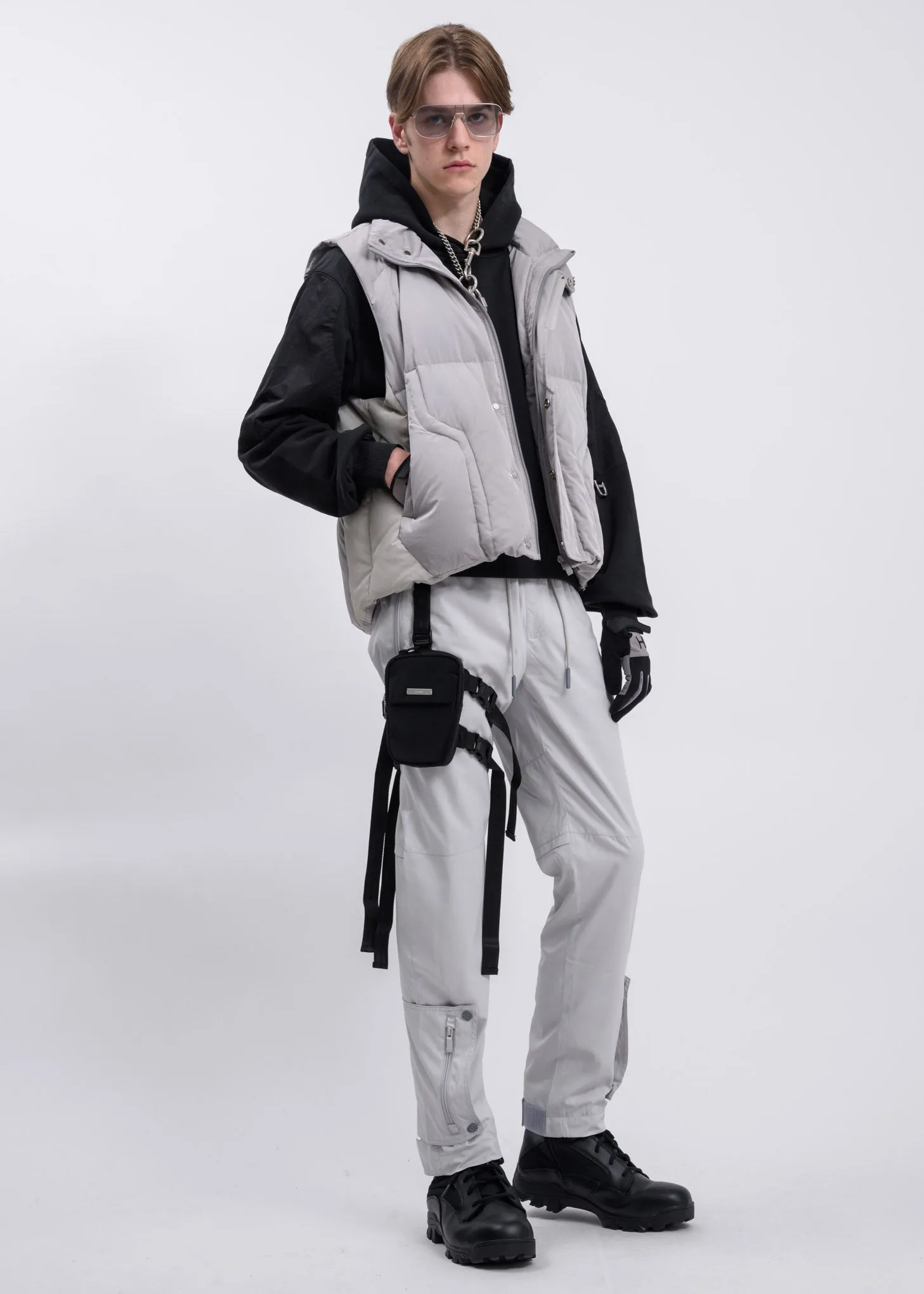 Light Grey Side Pockets Track Pants