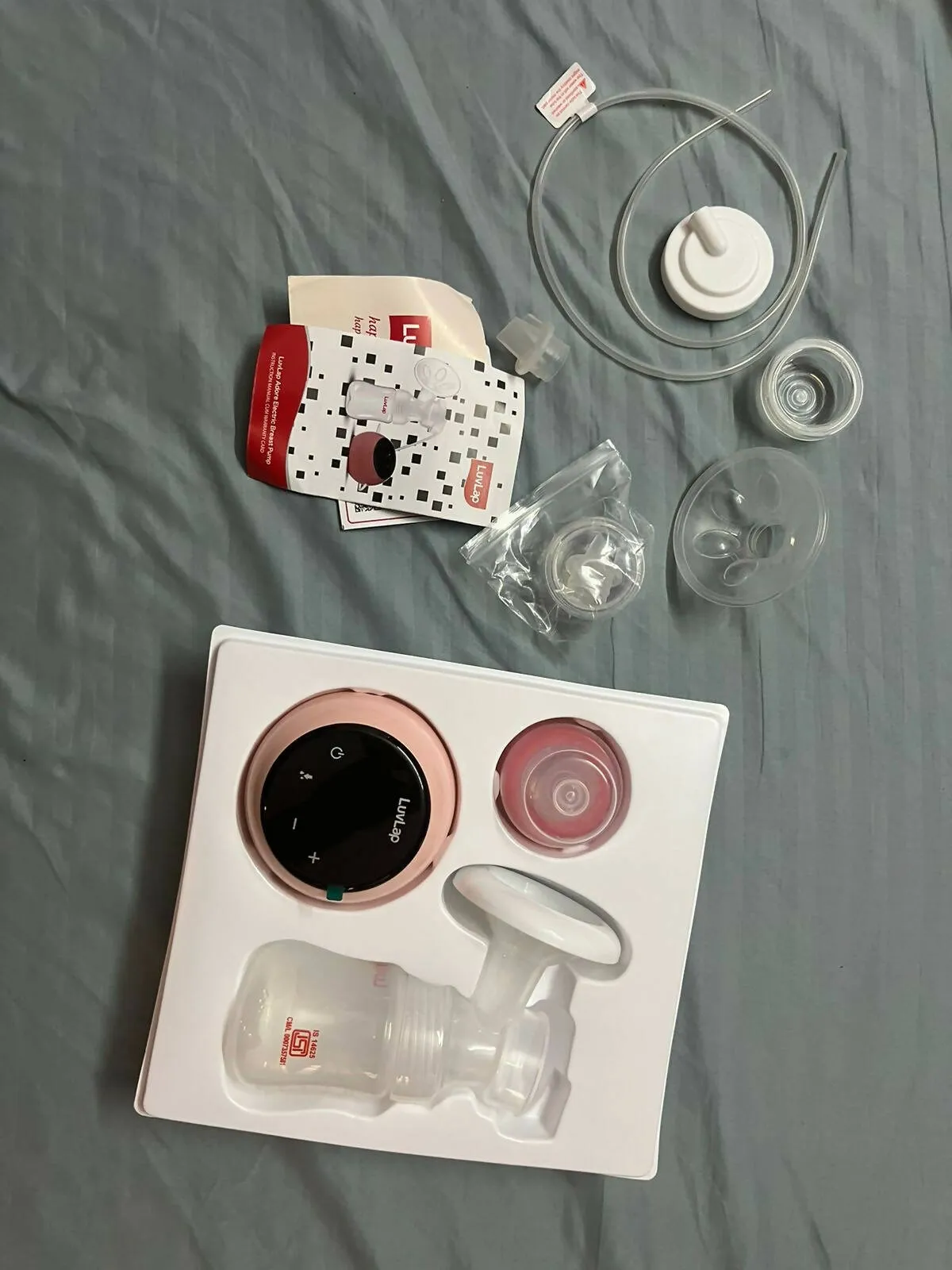 LUVLAP Adore Electric Breast Pump with 2 Phase Pumping, Digital Touch Screen, Smart Memory, Dual Power Mode