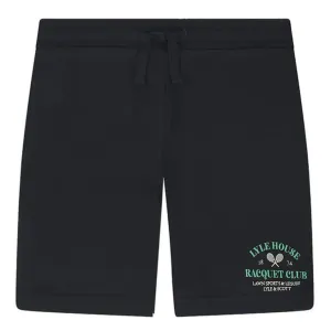 Lyle and Scott Kids Racquet Club Graphic Sweat Short Dark Navy