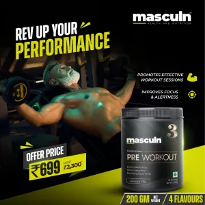 Masculn Pre Workout Supplement for Men & Women 200g