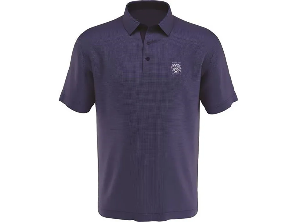 MEN&#039;S  CALLAWAY SWING TECH GINGHAM PRINTED POLO. WHISTLING STRAITS® LOGO EXCLUSIVELY. 2 COLOR OPTIONS.