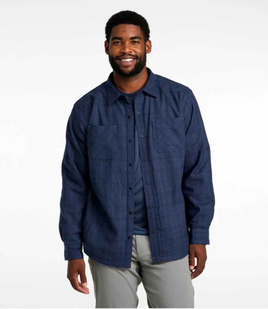 Men's Katahdin Performance Flannel Shirt-Jacket, Hi-Pile Fleece-Lined Solid