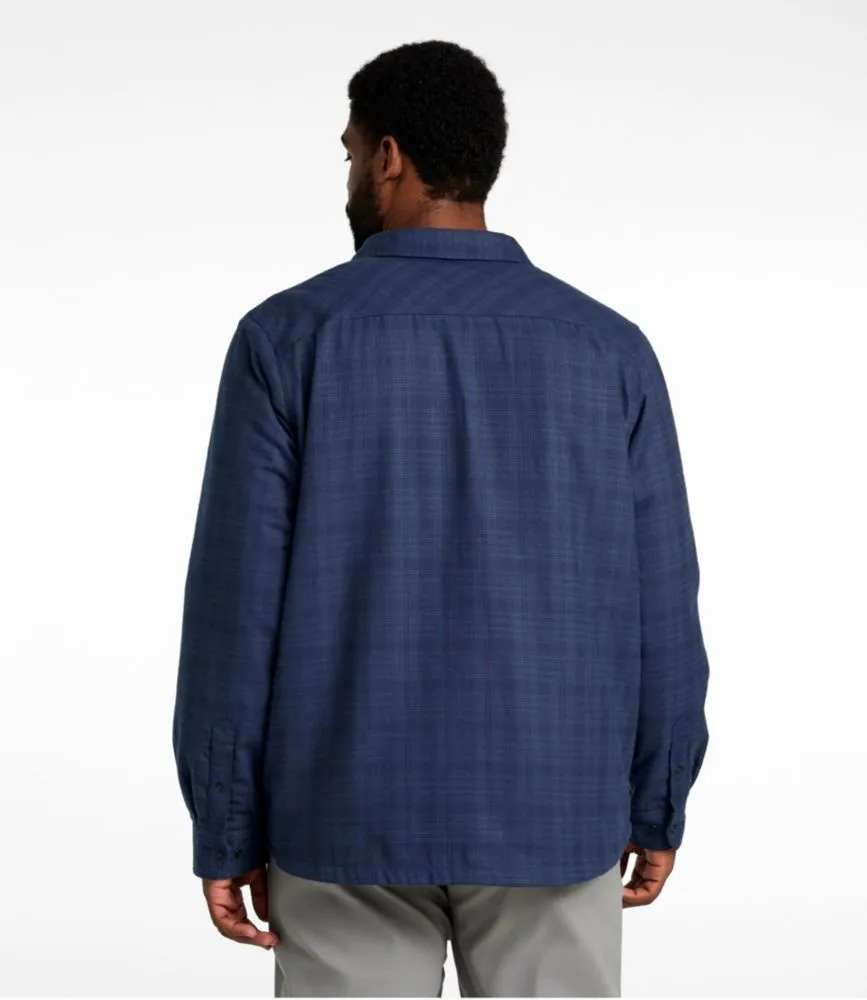 Men's Katahdin Performance Flannel Shirt-Jacket, Hi-Pile Fleece-Lined Solid