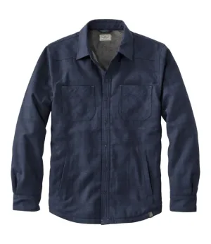 Men's Katahdin Performance Flannel Shirt-Jacket, Hi-Pile Fleece-Lined Solid