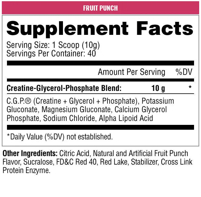 Metabolic Nutrition CGP 400 Grams (40 Servings)