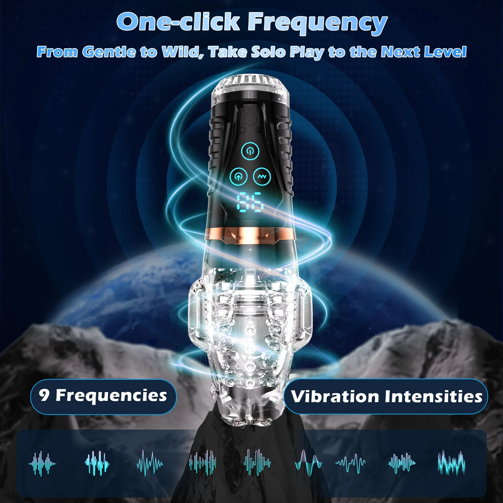 Multi-Functional Suction Masturbator with 10 Vibration Patterns