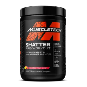MuscleTech Shatter Pre-Workout - Blue Raspberry - Dated: 08/24 *Gift*
