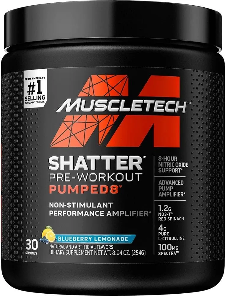 Muscletech Shatter Pre-workout Pumped8 Non-Stim