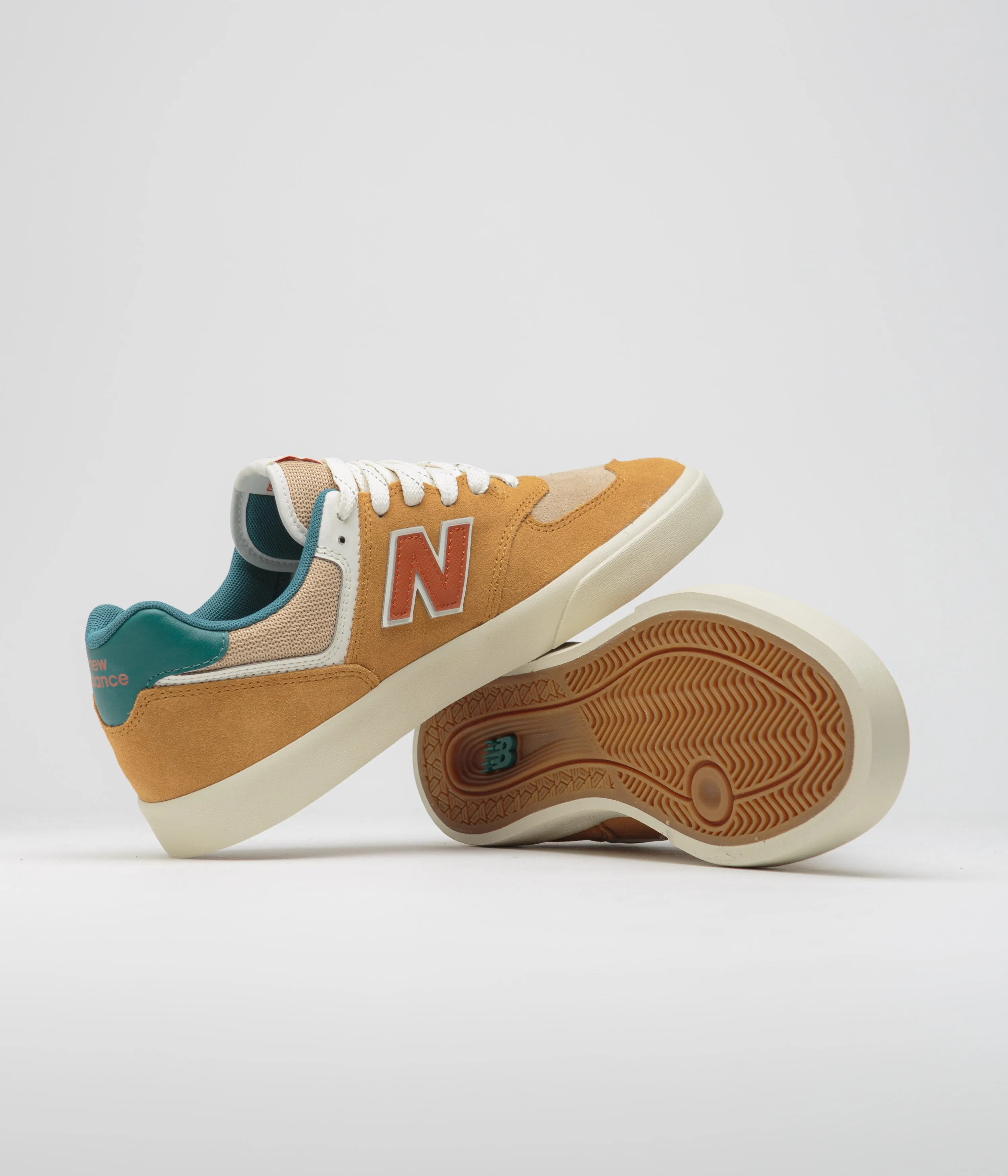New Balance Numeric 574 Shoes - Wheat / Vintage Teal