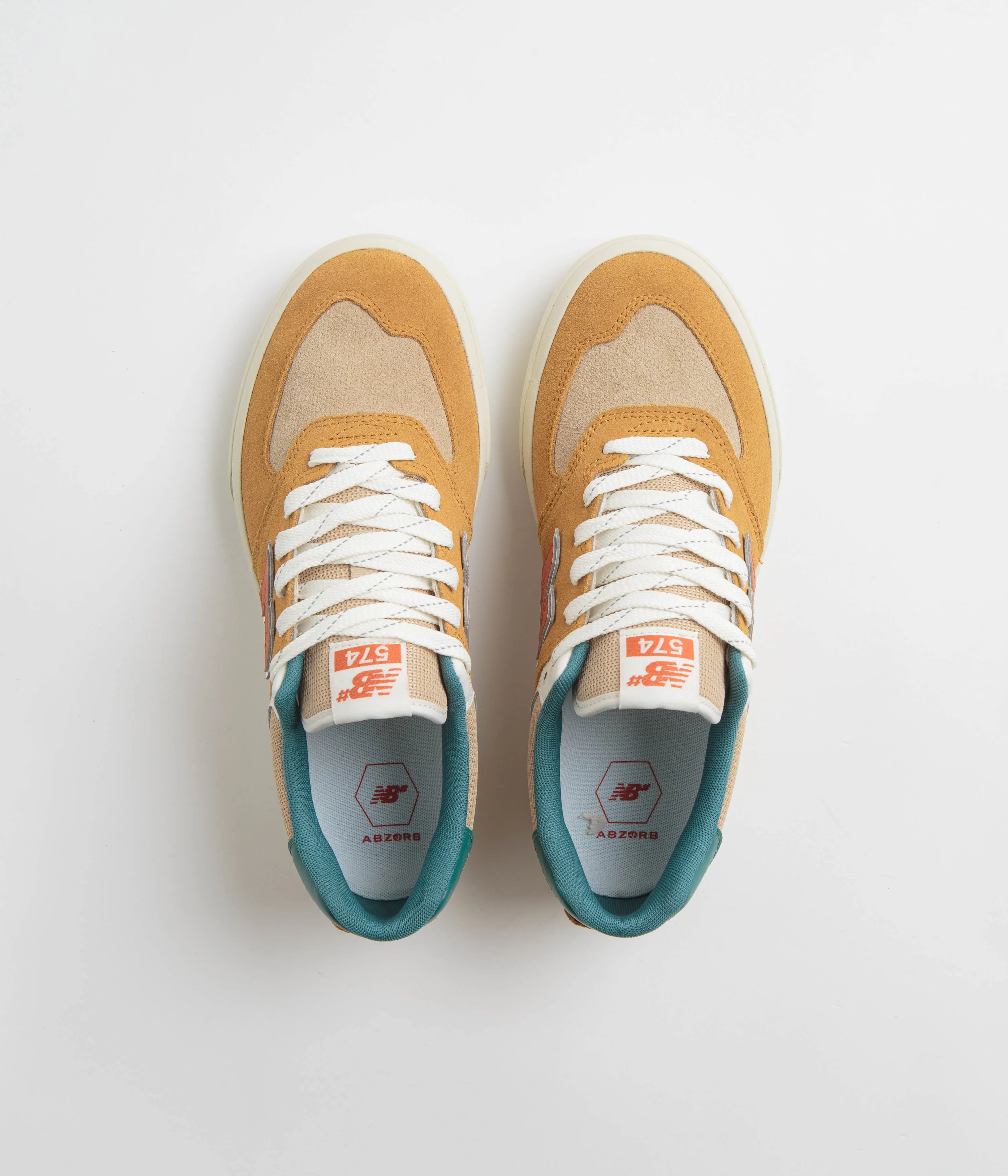 New Balance Numeric 574 Shoes - Wheat / Vintage Teal