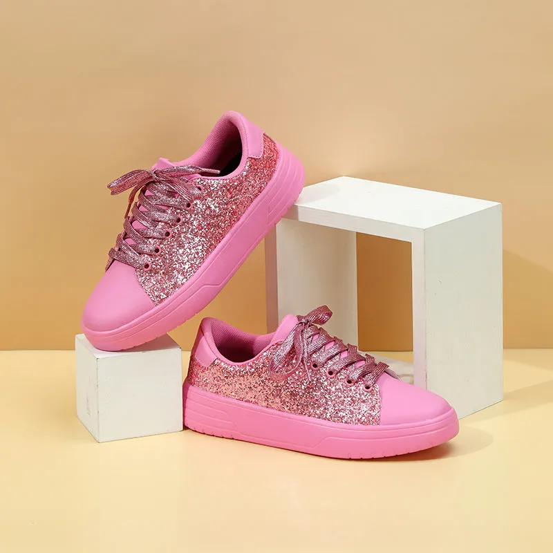 New Glossy Casual Thick Soleplate Women's Shoes