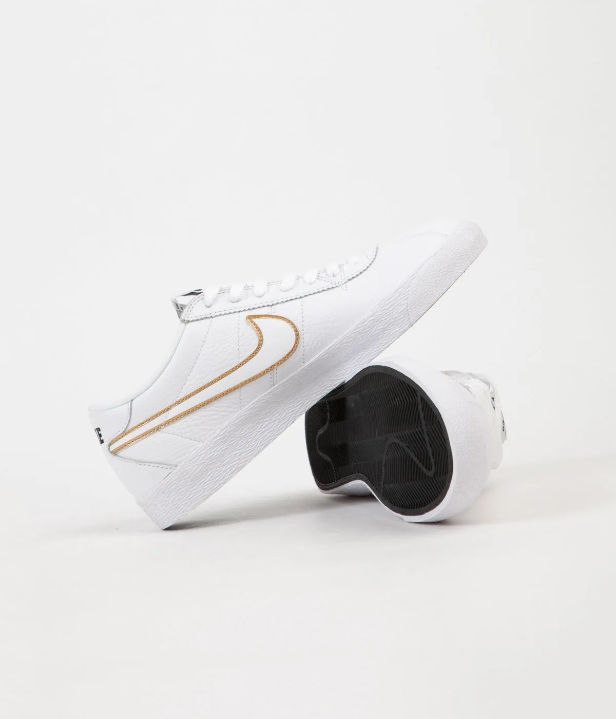 Nike SB Bruin Premium SE Shoes - White / White - Metallic Gold - Black