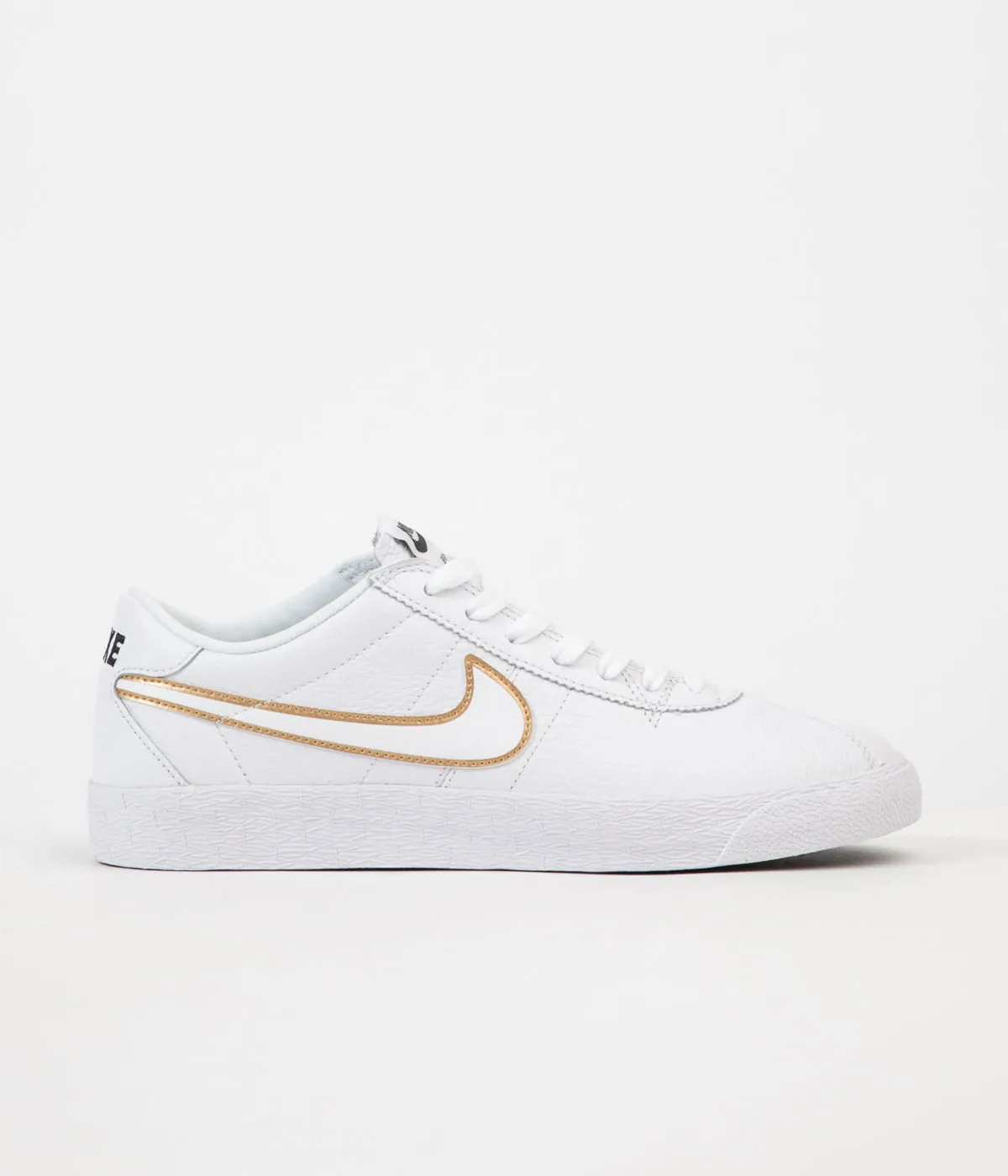 Nike SB Bruin Premium SE Shoes - White / White - Metallic Gold - Black