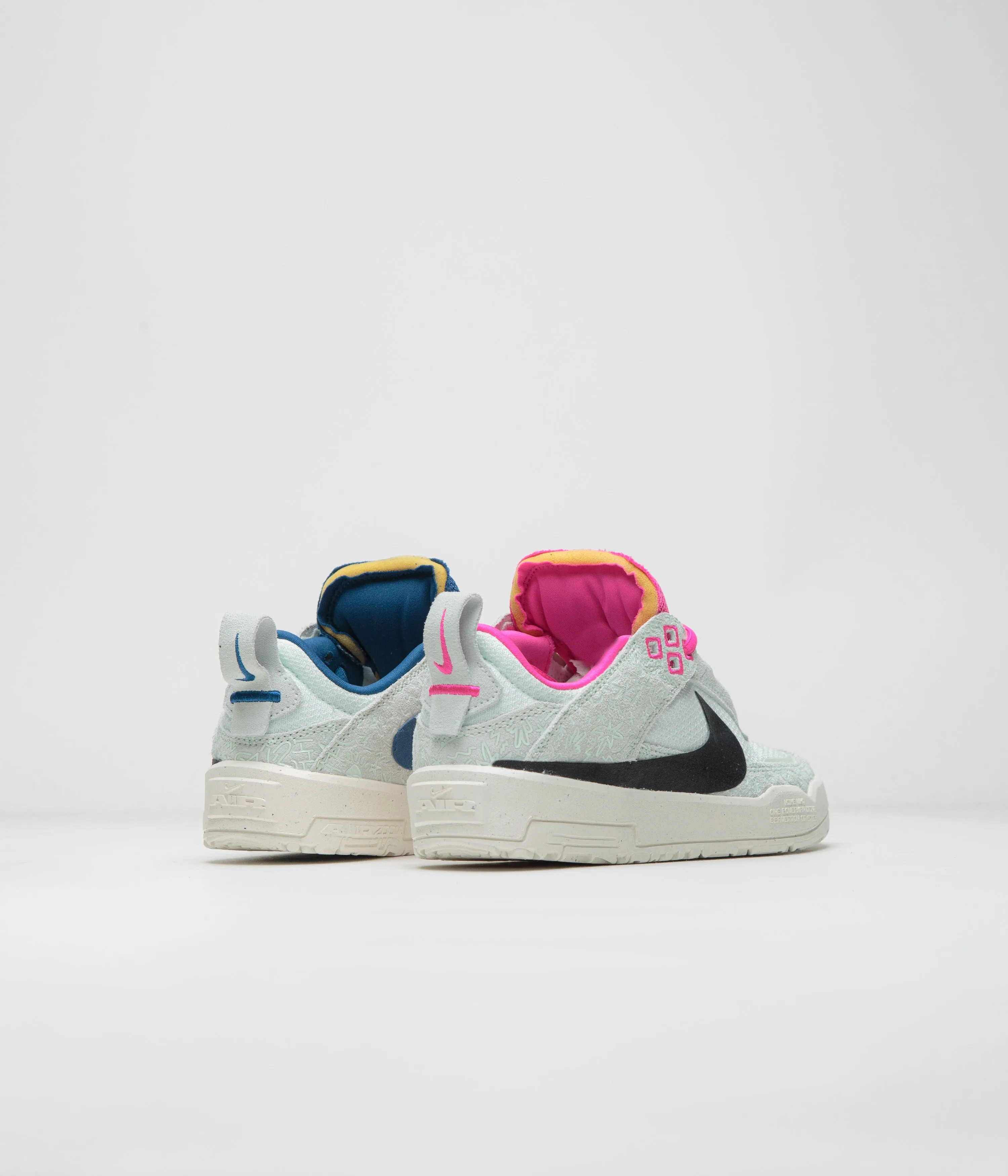 Nike SB Kids Day One Shoes - Sail / Black - Barely Green - Fierce Pink
