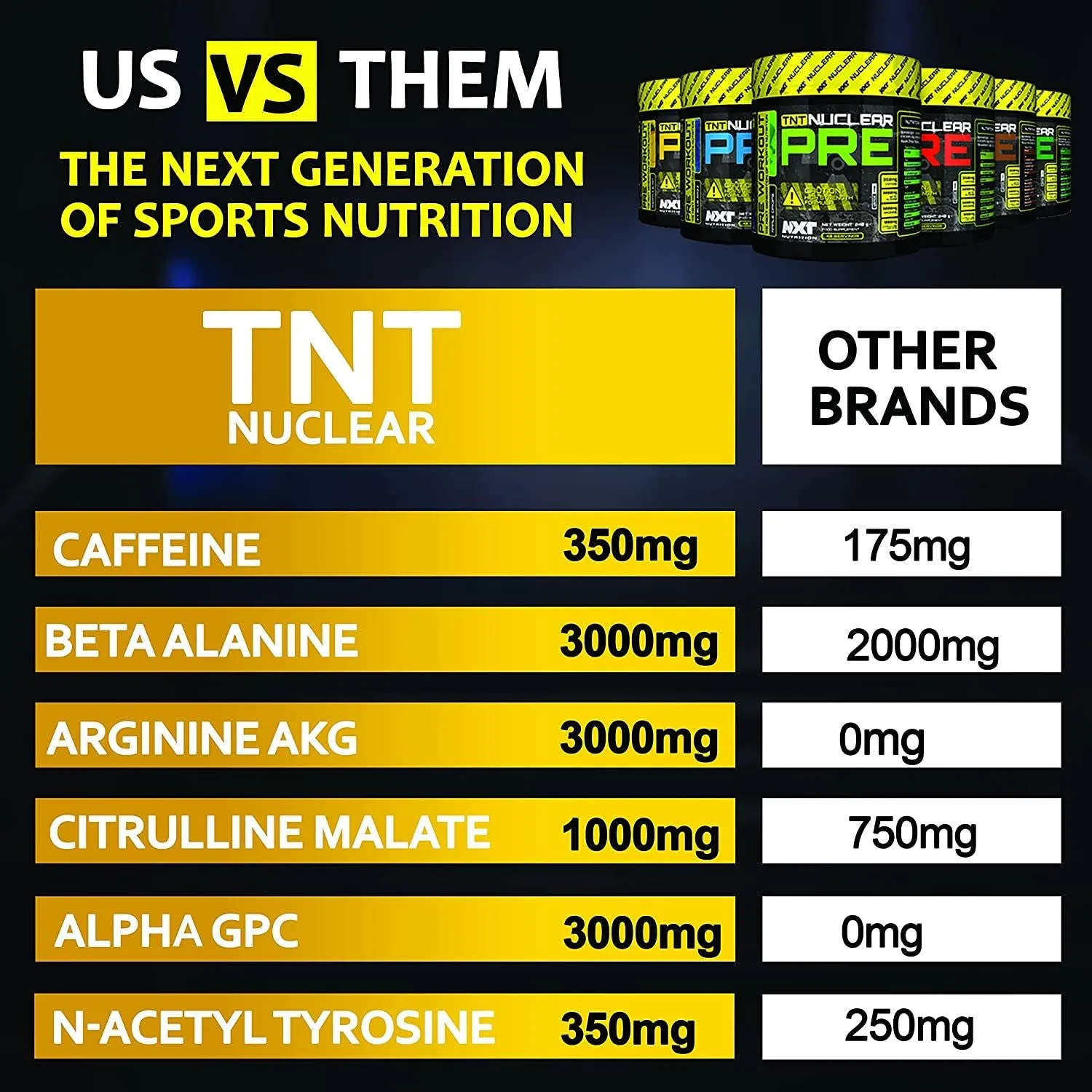 NXT TNT Nuclear Extreme Pre Workout Performance Energy Powder 240g