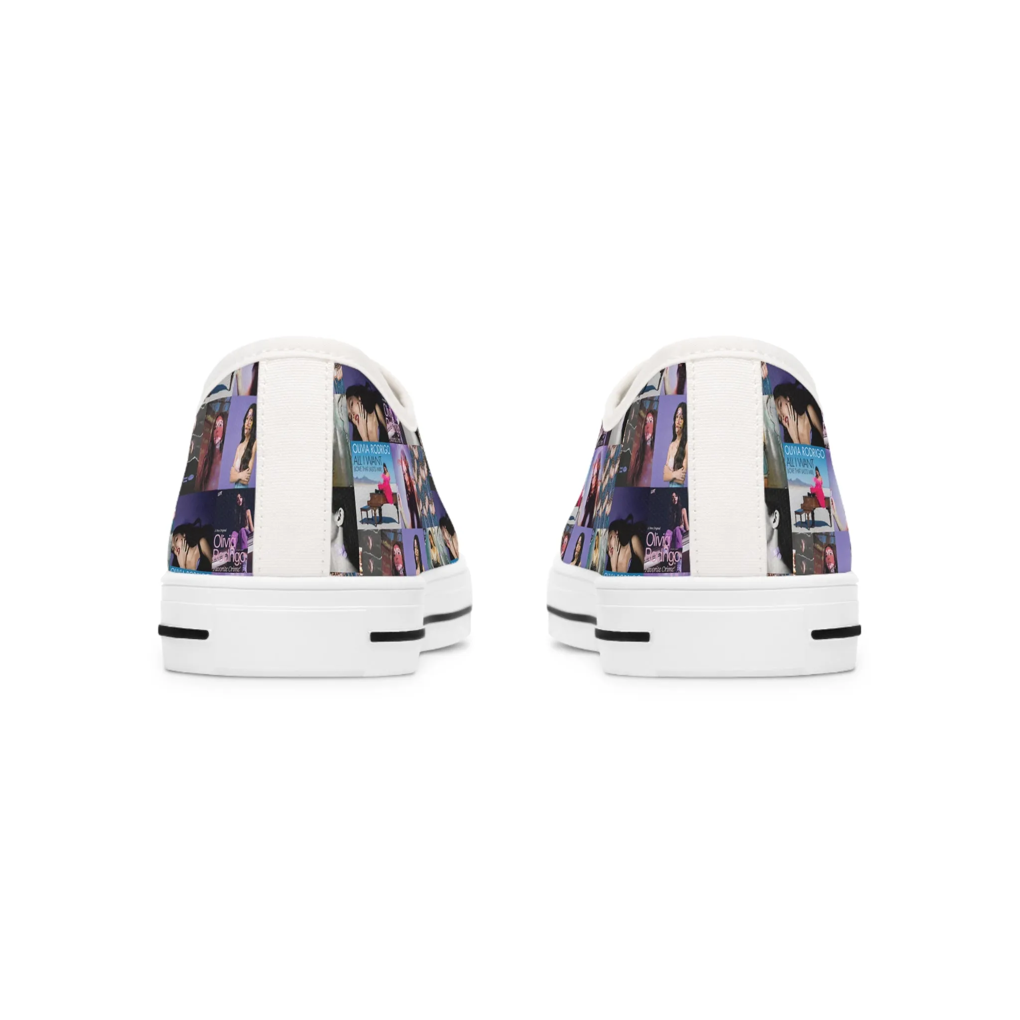 Olivia Rodrigo Album Cover Art Collage Women's Low Top Sneakers