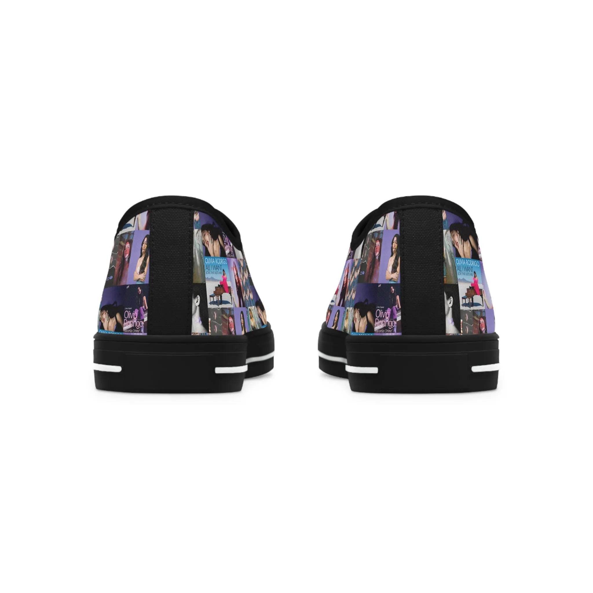 Olivia Rodrigo Album Cover Art Collage Women's Low Top Sneakers
