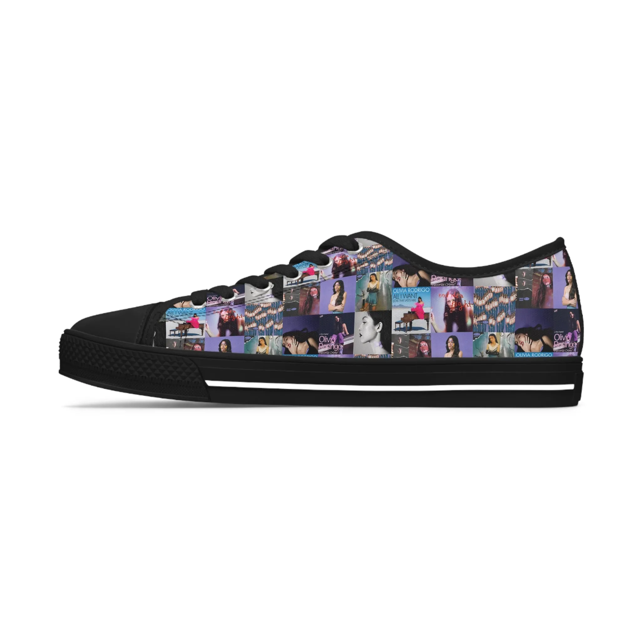 Olivia Rodrigo Album Cover Art Collage Women's Low Top Sneakers