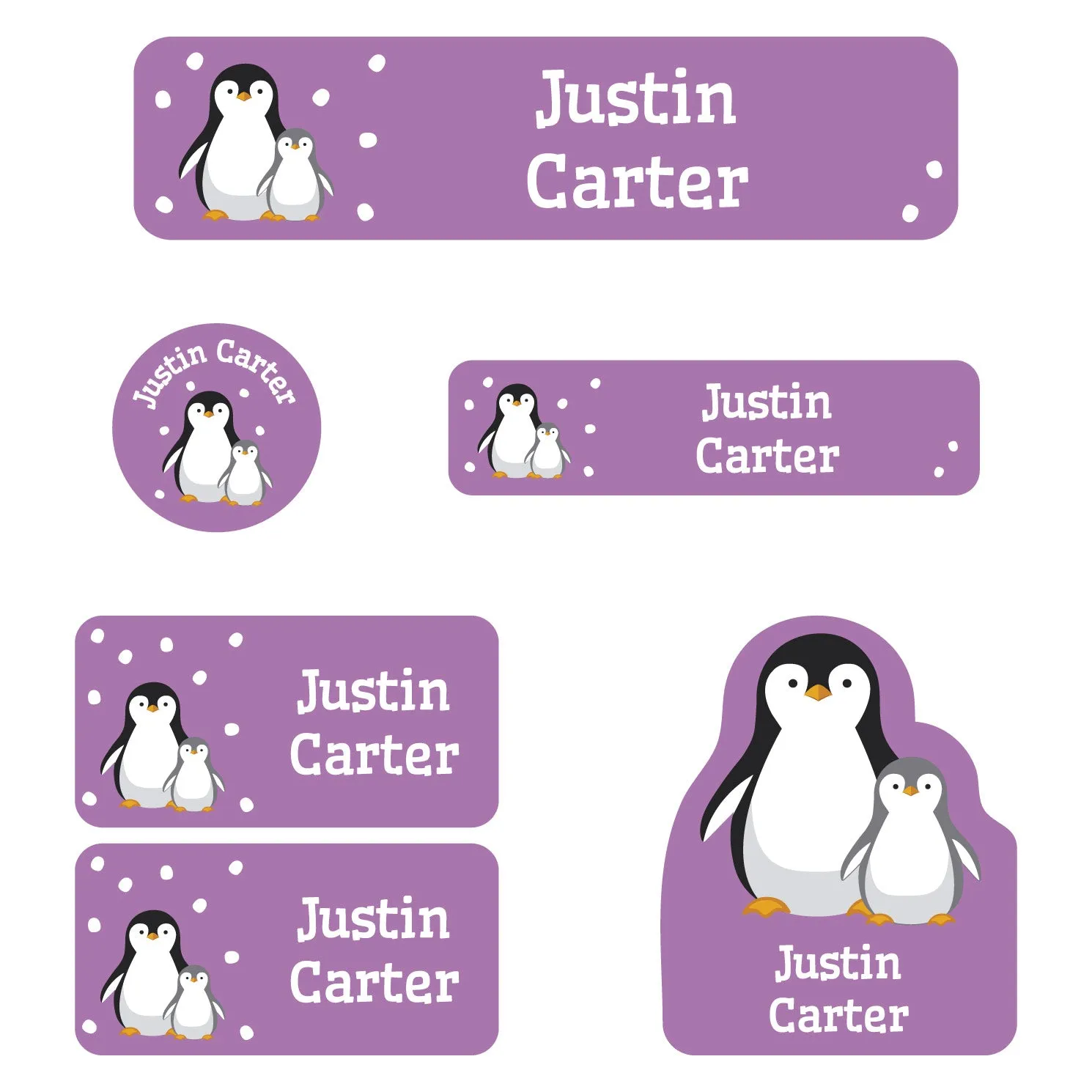 Penguins Daycare Labels Pack
