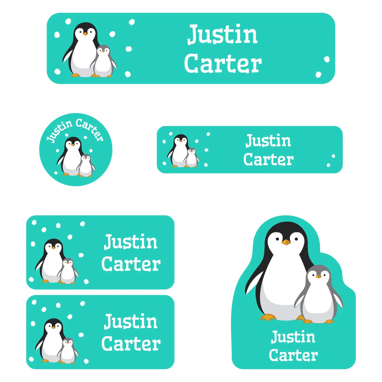 Penguins Daycare Labels Pack