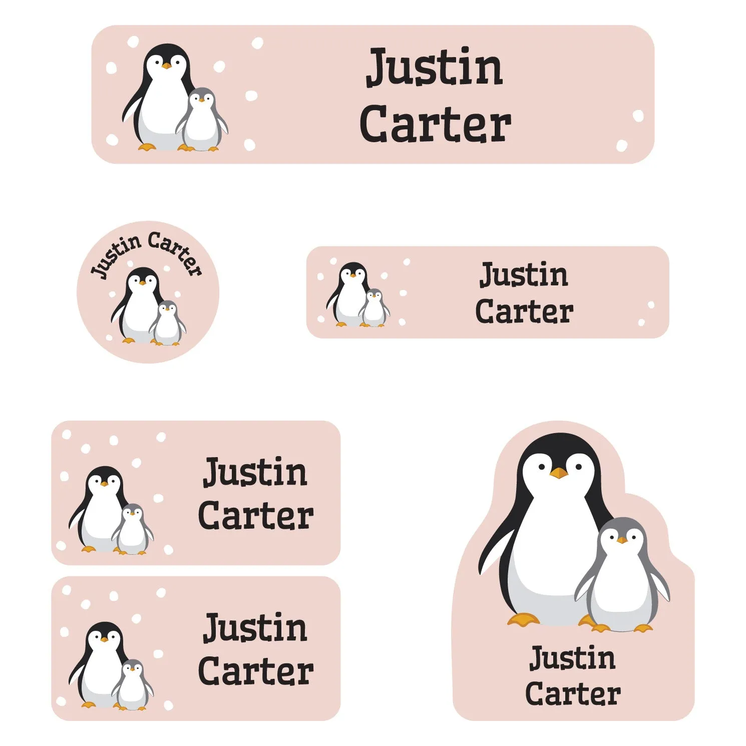 Penguins Daycare Labels Pack