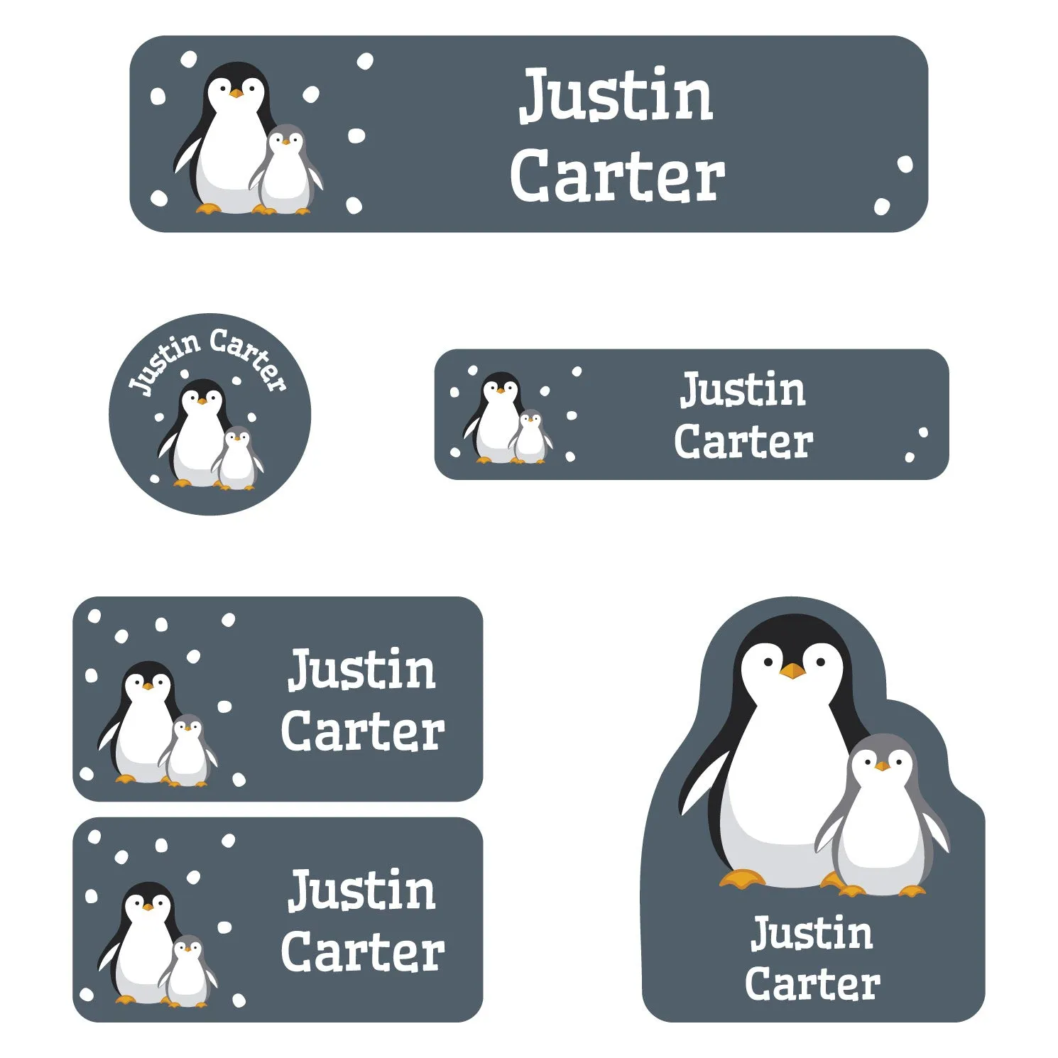 Penguins Daycare Labels Pack