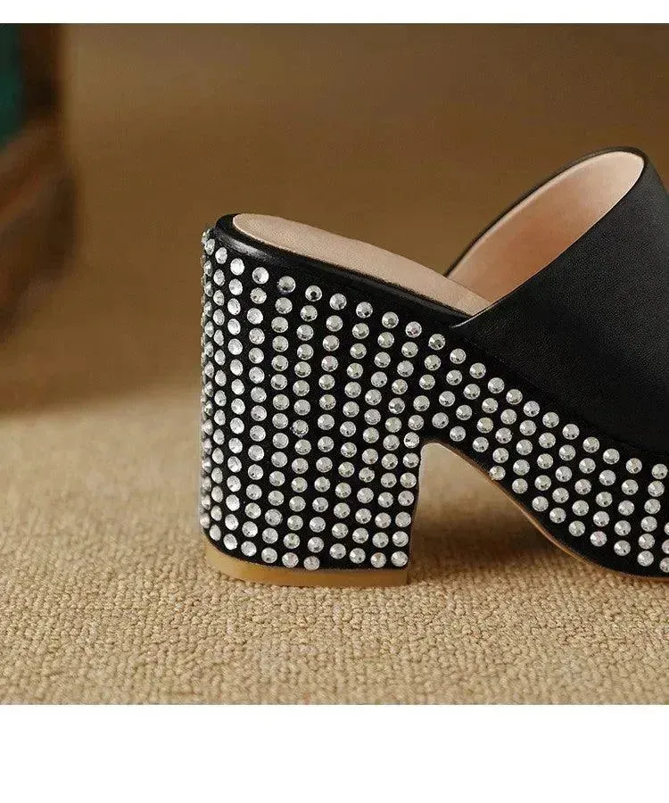 Platform Sandals High Heel Chunky Heel Sandals