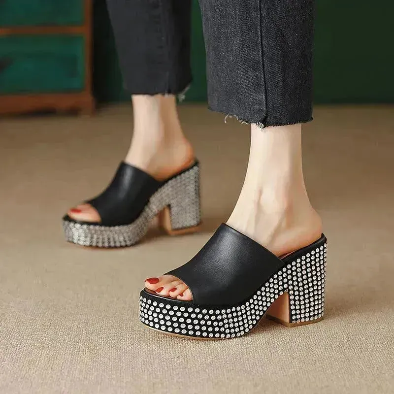 Platform Sandals High Heel Chunky Heel Sandals