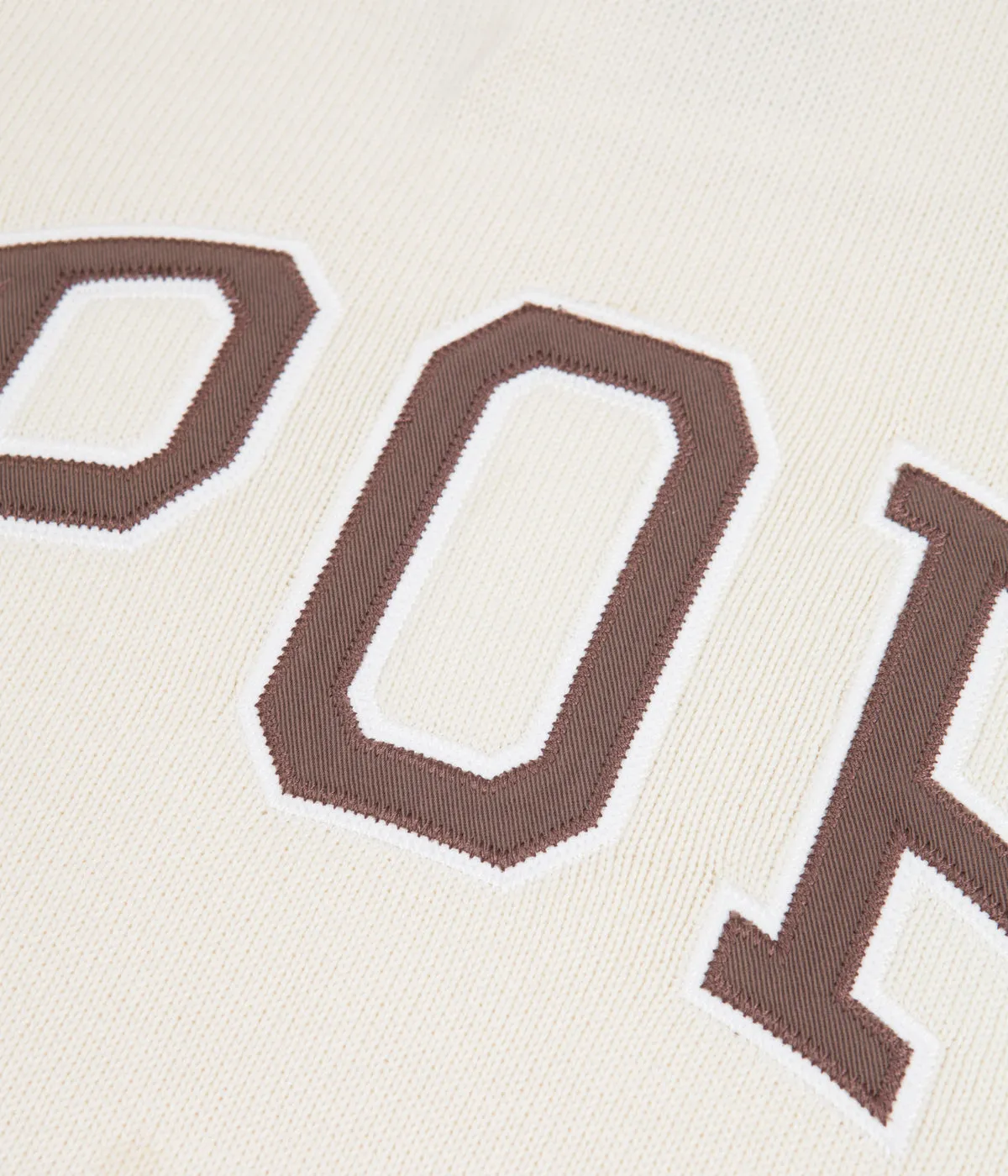 Pop Trading Company Arch Knitted Crewneck Sweatshirt - Off White