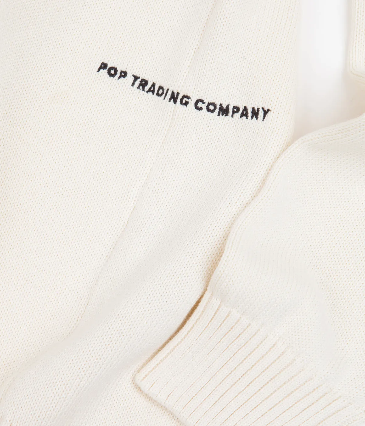 Pop Trading Company Arch Knitted Crewneck Sweatshirt - Off White