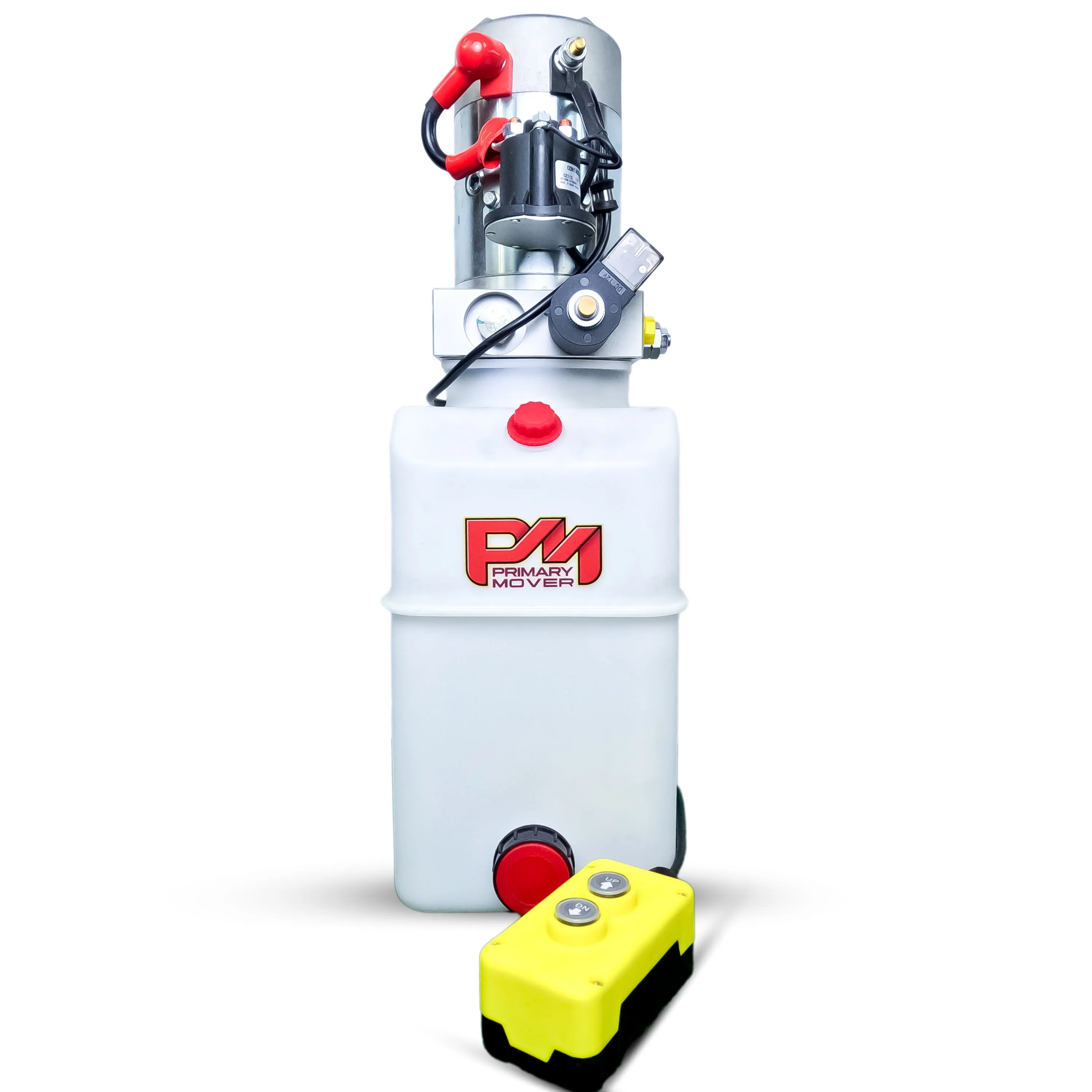 Primary Mover 12V Single-Acting Hydraulic Pump - Poly Reservoir