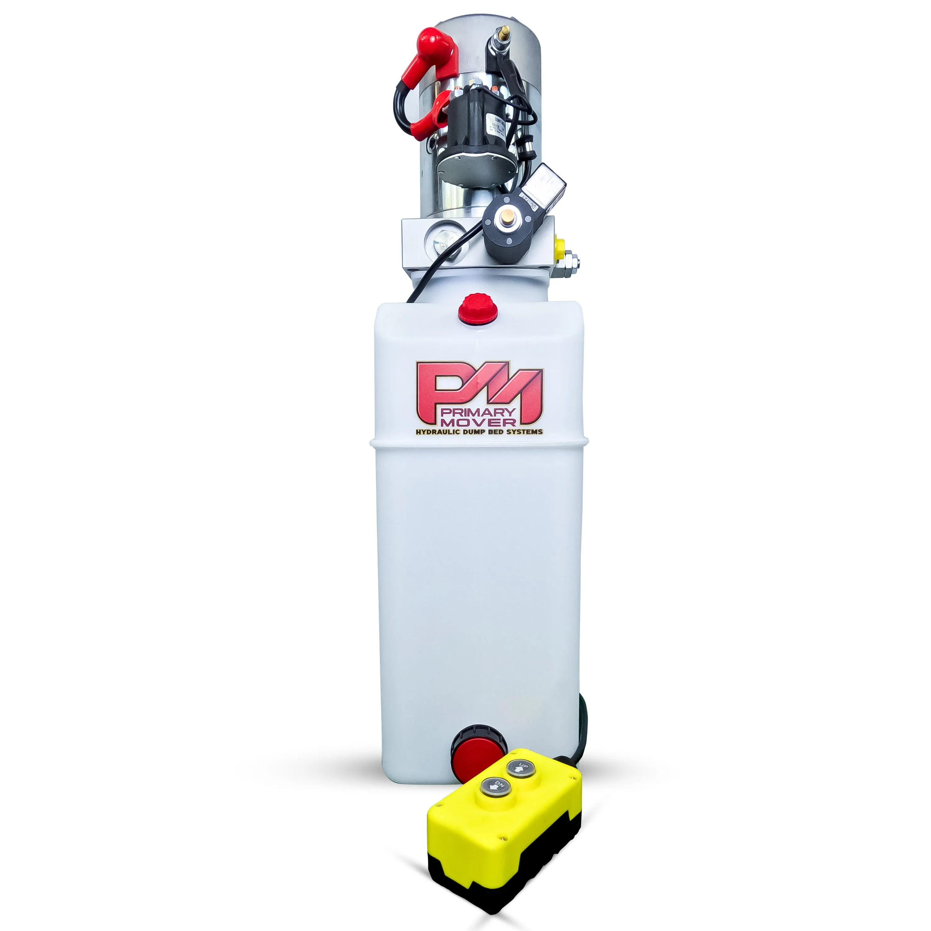 Primary Mover 12V Single-Acting Hydraulic Pump - Poly Reservoir