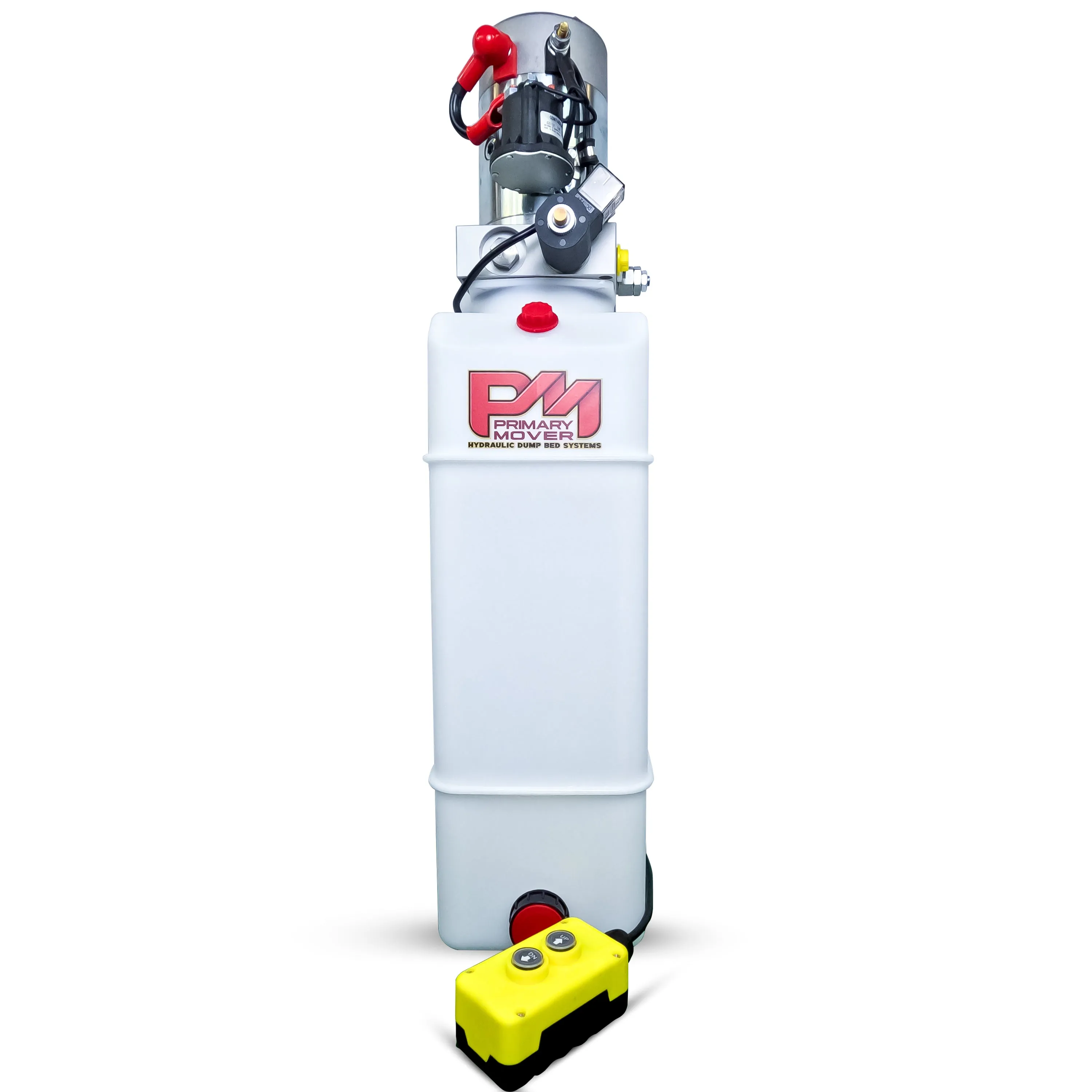 Primary Mover 12V Single-Acting Hydraulic Pump - Poly Reservoir