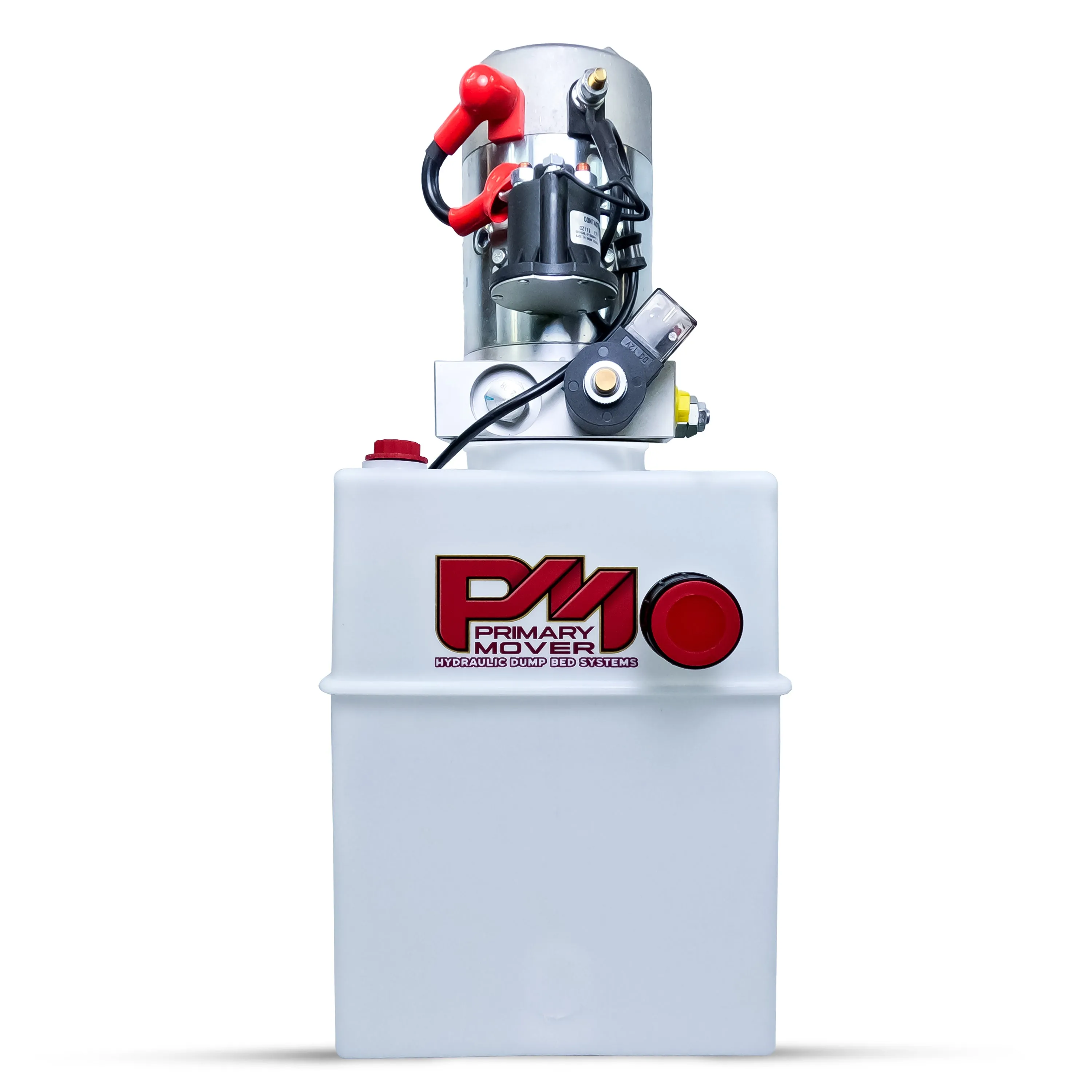 Primary Mover 12V Single-Acting Hydraulic Pump - Poly Reservoir
