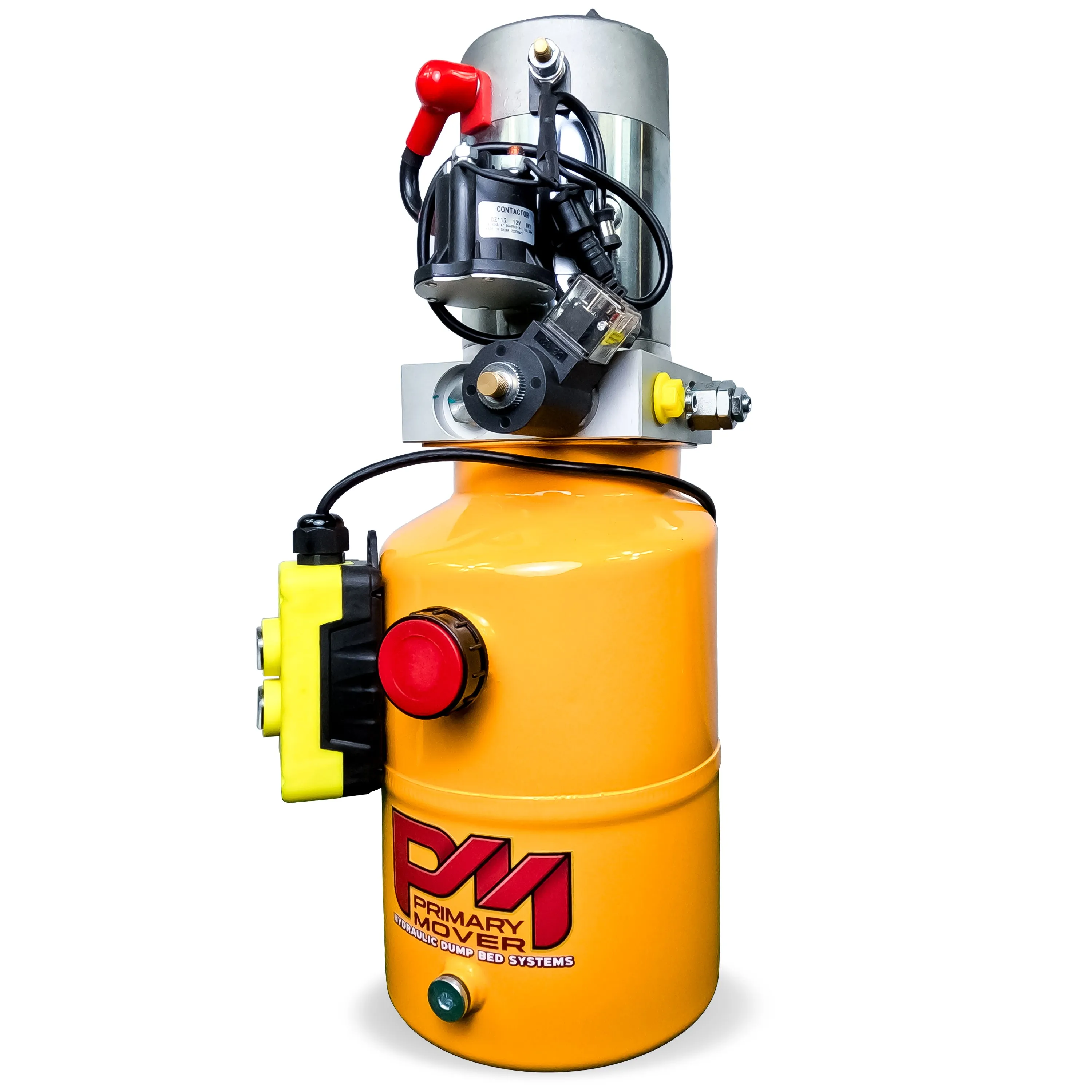 Primary Mover 12V Single-Acting Hydraulic Pump - Steel Reservoir