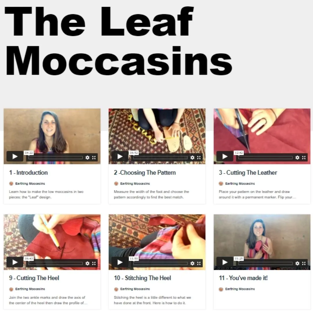 "Leaf" Moccasins Video   PDF Tutorial with Printable Patterns