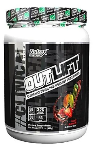 Research Outlift Preworkout Supplement Fruit Punch 496 Gram