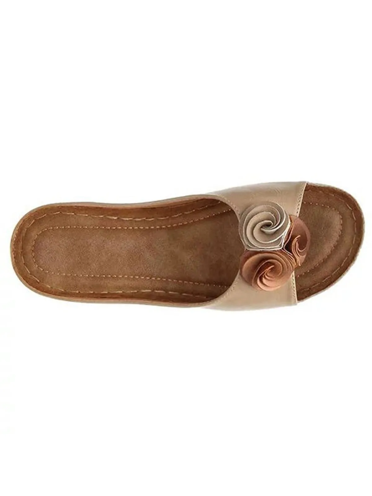 Retro Three-dimensional Flower Wedge Sandals