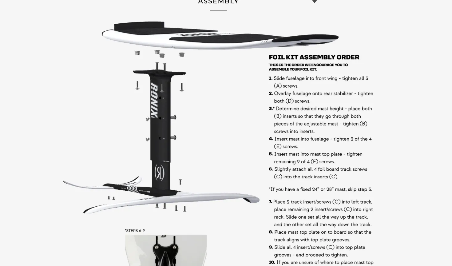 Ronix 727 Advanced 1600 Wakefoil Package | Advanced/Hybrid Series Lift Edition