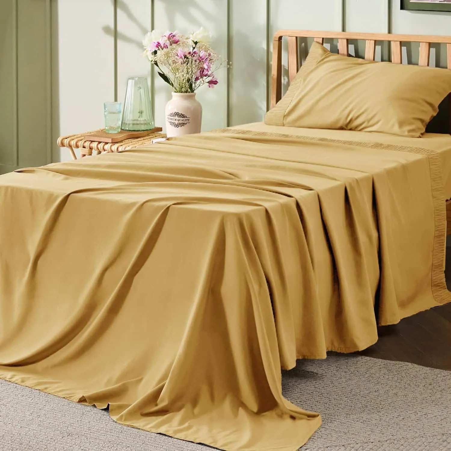 Ruched Sheet Set-2