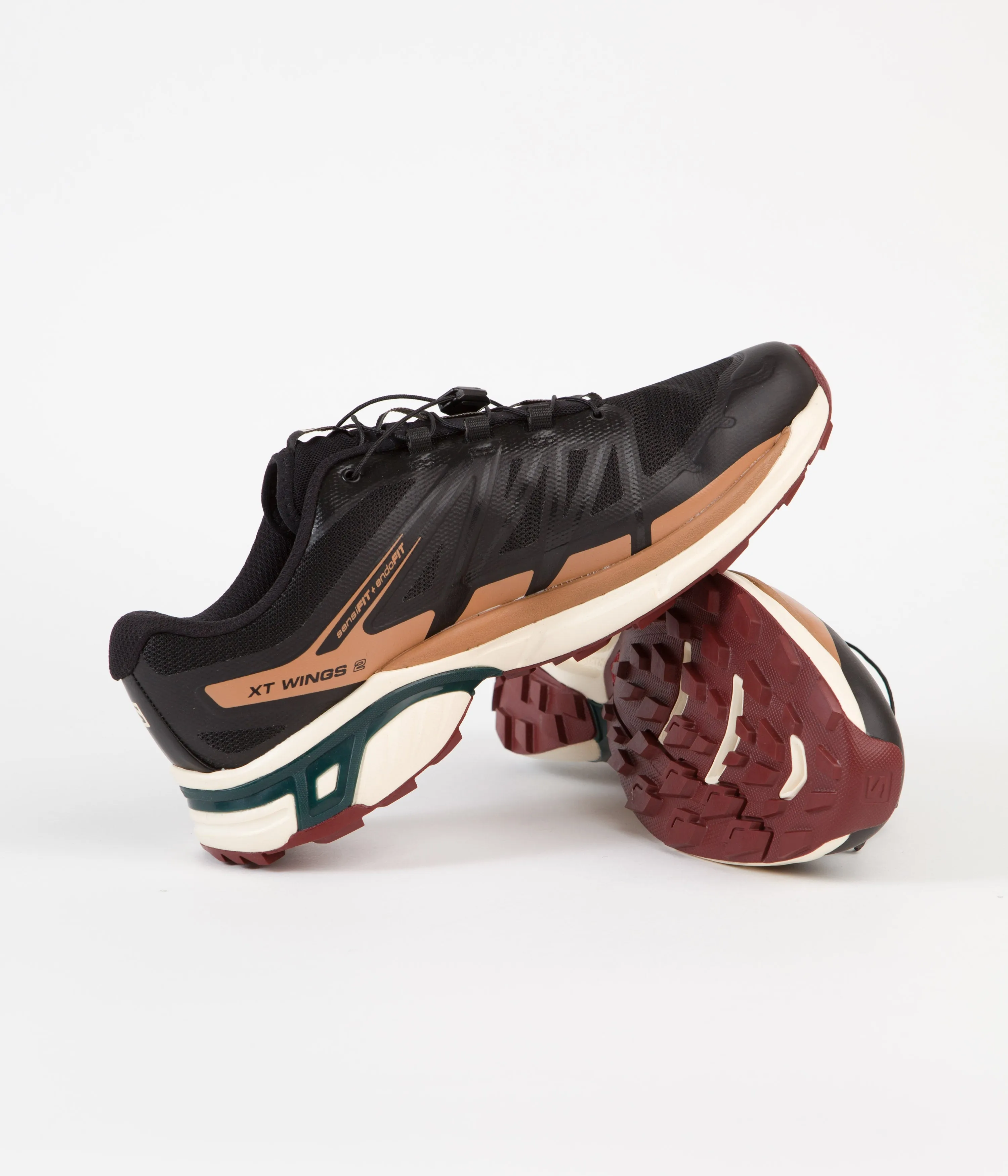 Salomon XT-Wings 2 Shoes - Black / Bleached Sand / Ponderosa