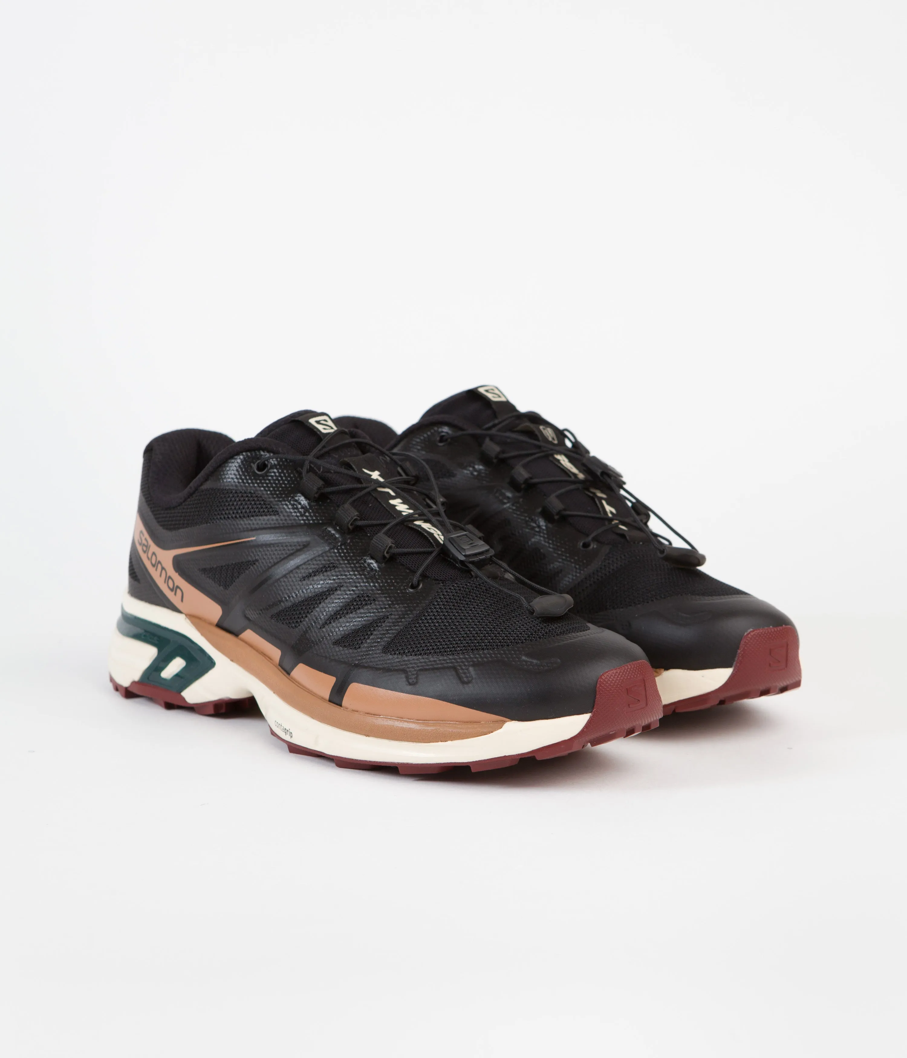 Salomon XT-Wings 2 Shoes - Black / Bleached Sand / Ponderosa