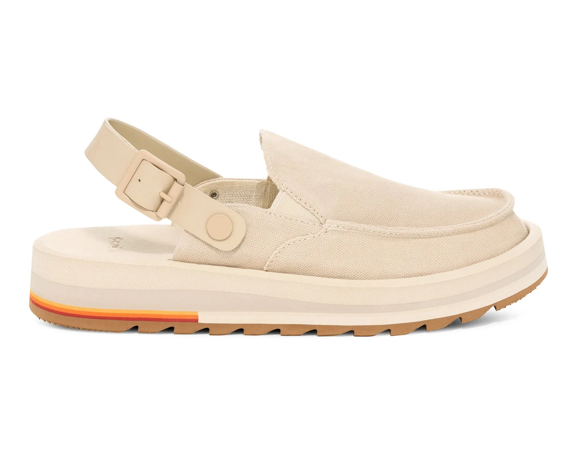 Sanuk Womens Donna Mesa Mule Shoes - Brown Rice