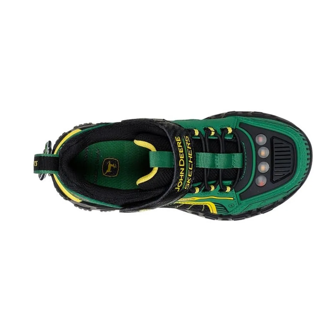 Skechers Boys Youths John Deere Sneakers Rugged Brights  Light Ups Green
