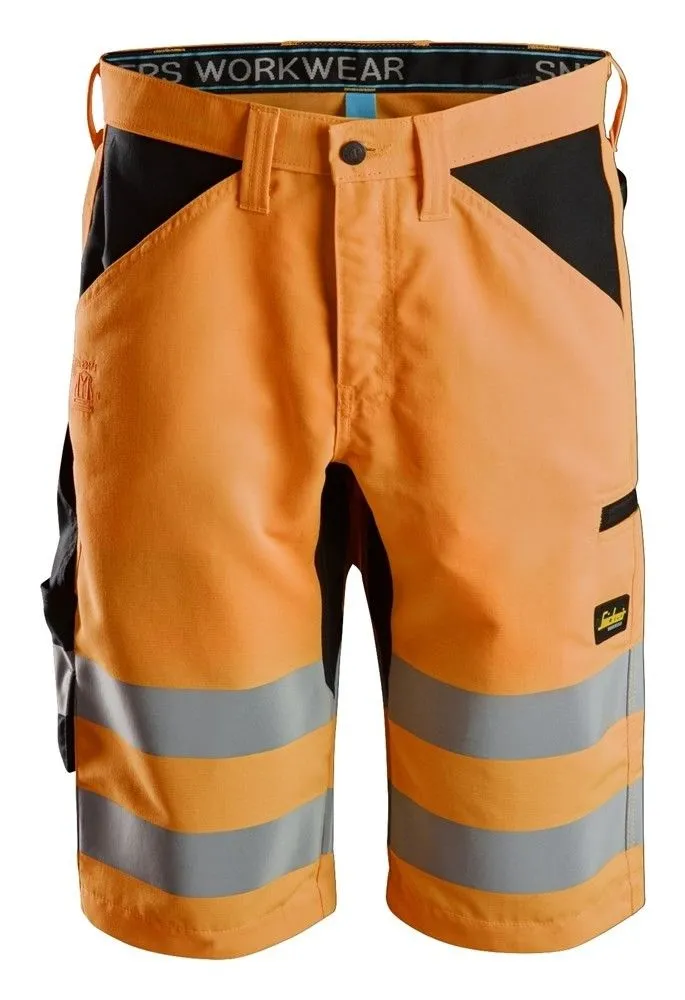 Snickers&#x20;6132&#x20;LiteWork&#x20;High-Vis&#x20;Korte&#x20;Broek&#x2B;,&#x20;Class&#x20;1&#x20;-&#x20;High&#x20;Vis&#x20;Orange&#x2F;Black