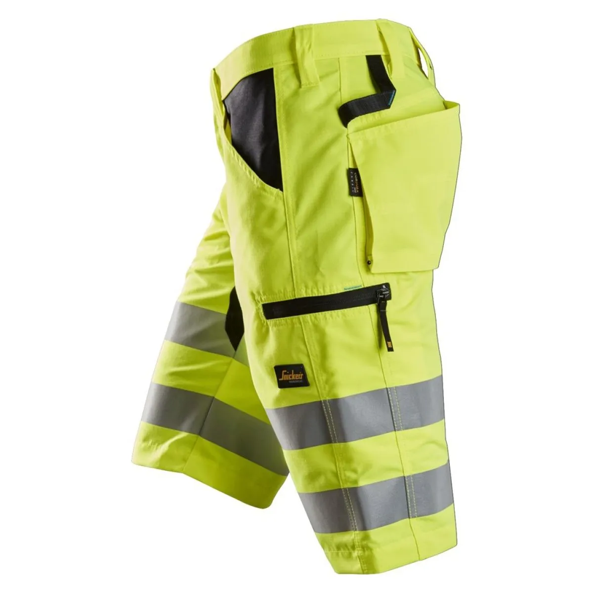 Snickers&#x20;6132&#x20;LiteWork&#x20;High-Vis&#x20;Korte&#x20;Broek&#x2B;,&#x20;Class&#x20;1&#x20;-&#x20;High&#x20;Vis&#x20;Orange&#x2F;Black