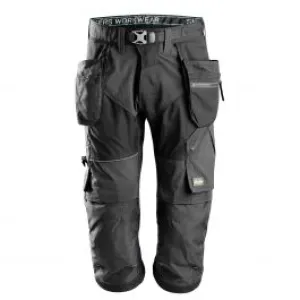 Snickers&#x20;6905&#x20;FlexiWork,&#x20;Work&#x20;Pirate&#x20;Trousers&#x2B;&#x20;with&#x20;Holster&#x20;Pockets&#x20;-&#x20;Black