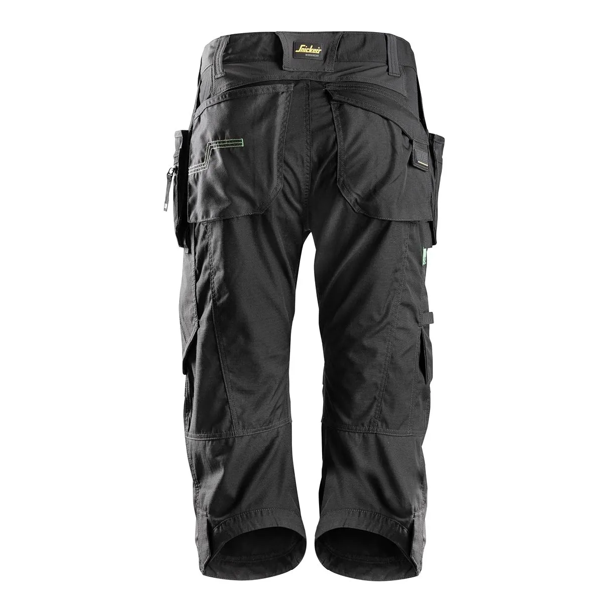 Snickers&#x20;6905&#x20;FlexiWork,&#x20;Work&#x20;Pirate&#x20;Trousers&#x2B;&#x20;with&#x20;Holster&#x20;Pockets&#x20;-&#x20;Black