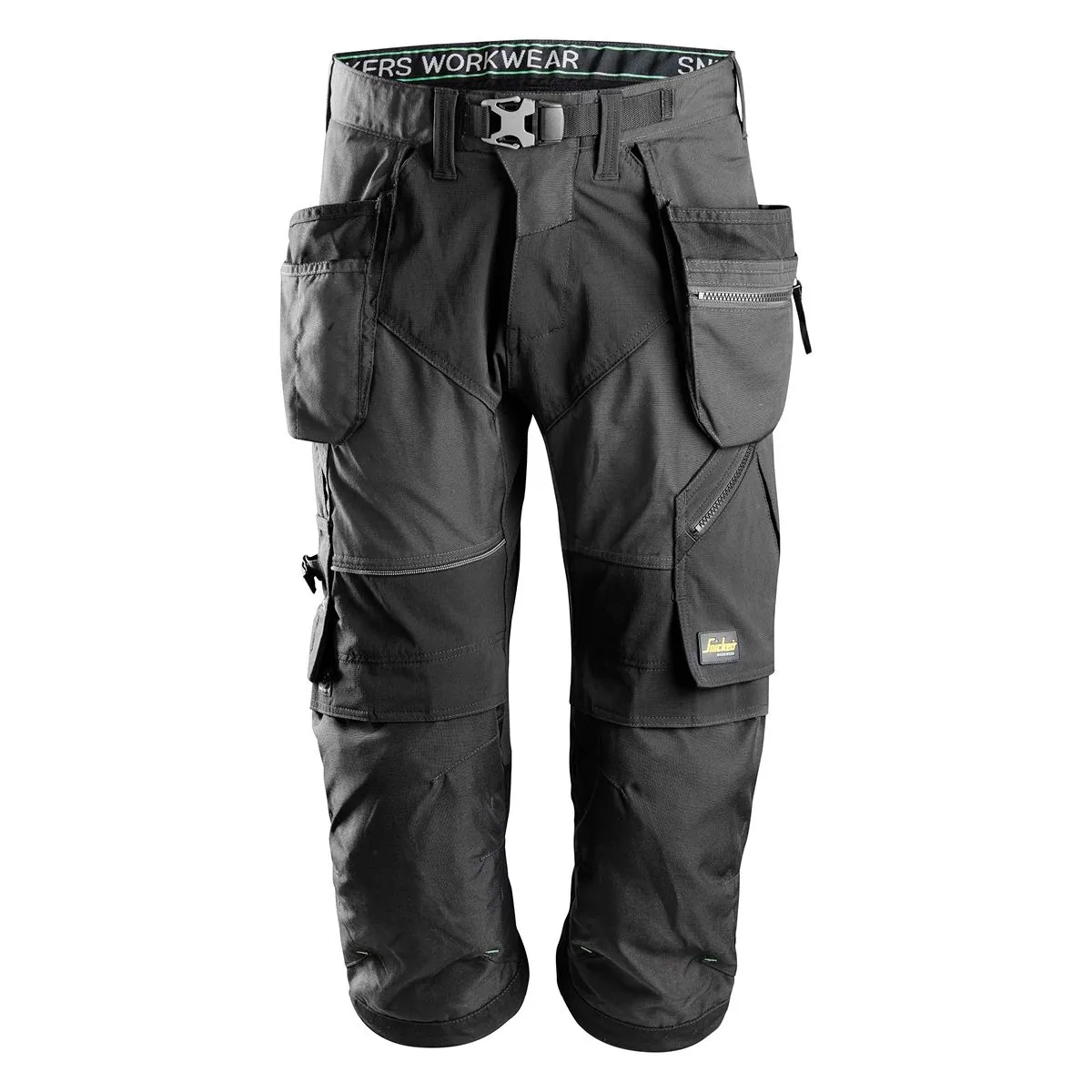 Snickers&#x20;6905&#x20;FlexiWork,&#x20;Work&#x20;Pirate&#x20;Trousers&#x2B;&#x20;with&#x20;Holster&#x20;Pockets&#x20;-&#x20;Steel&#x20;Grey
